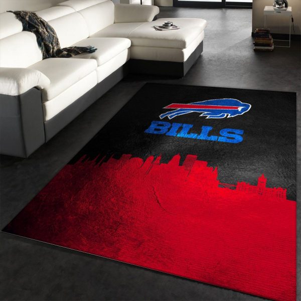 Buffalo Bills Skyline NFL Gifts Living Room Carpet Rug Home Decor Buffalo Bills Skyline NFL Gifts Living Room Carpet Rug Home Decor