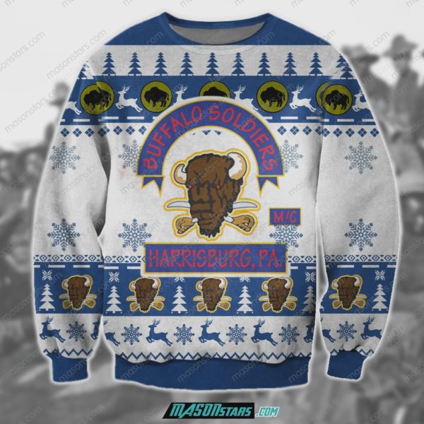Buffalo Soldiers MC Harrisburg PA Christmas Ugly Sweater