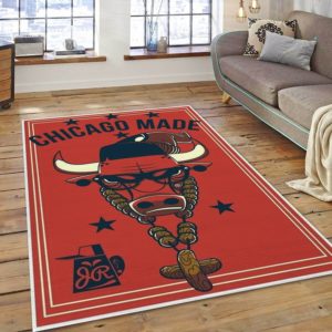 Bulls ‘Chicago Made’ Logo NBA Living Room Carpet Rug Home Decor