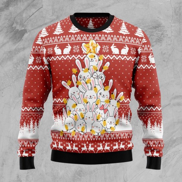 Bunny Tree Xmas Christmas Ugly Sweater