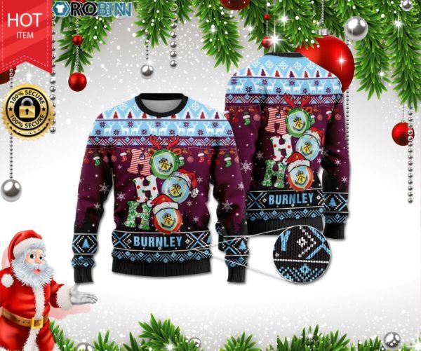 Burnley FC Ho Ho Ho Christmas Ugly Sweater