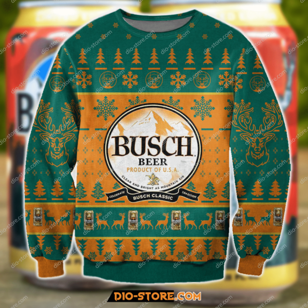 Busch Beer Hunter Christmas Ugly Sweater