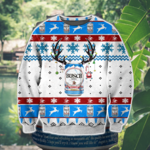 Busch Beer Reindeer Chrismas Ugly Sweater