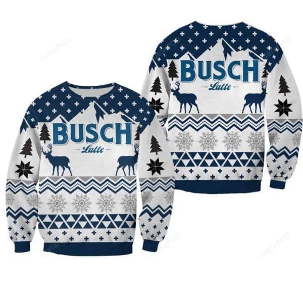 Bush Latte Deer Christmas Ugly Sweater