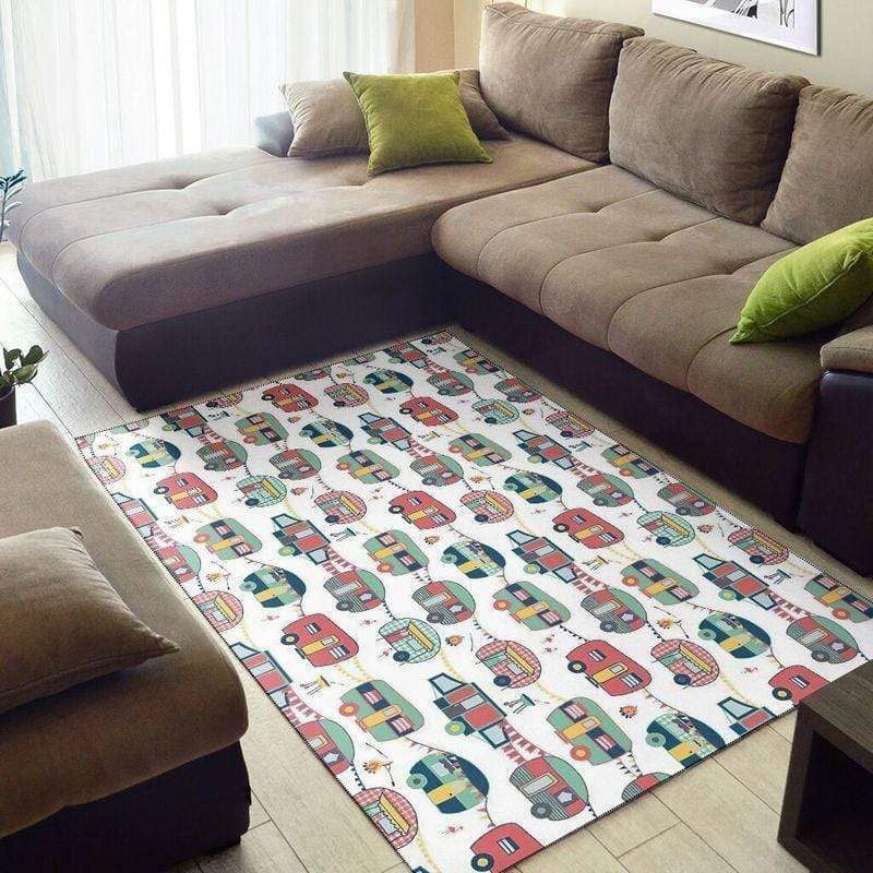 Camping Bus Living Room Carpet Rug Home Decor Camping Bus Living Room Carpet Rug Home Decor