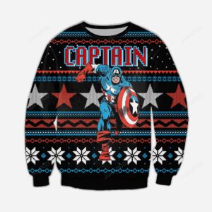 Captain America Christmas Ugly Sweater