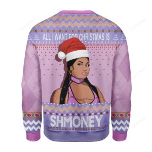 Cardi B All I Want For Christmas Is Shmoney Unisex Christmas Ugly Sweater
