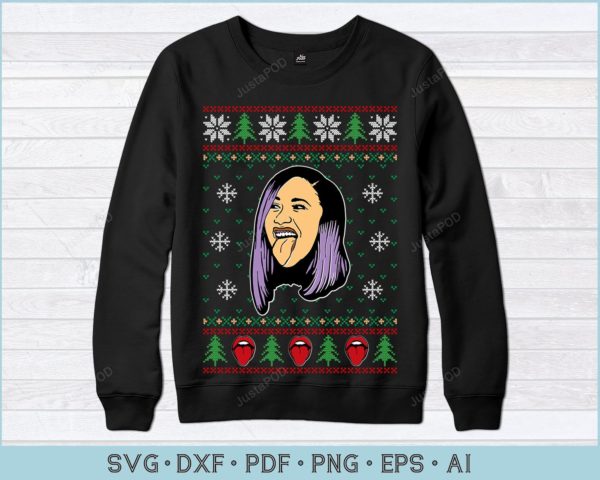 Cardi B Singer Christmas Ugly Sweater