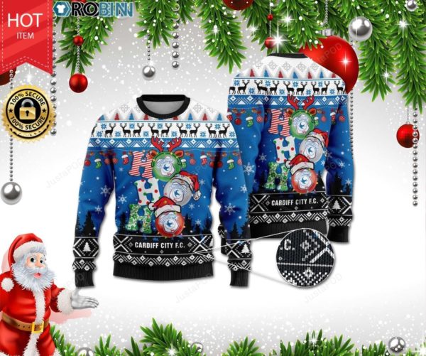 Cardiff City F.C Ho Ho Ho Christmas Ugly Sweater