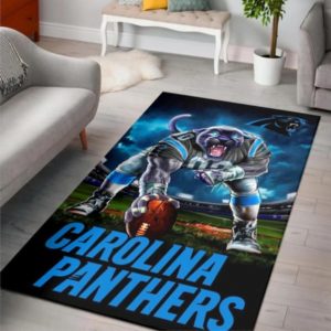Carolina Panthers Ferocious Football NFL Living Room Carpet Rug Home Decor