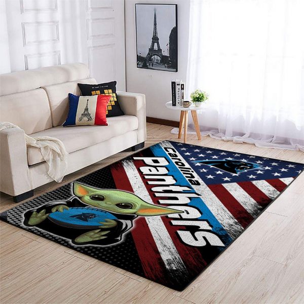 Carolina Panthers NFL Team Logo Baby Yoda Us Style Nice Gift Living Room Carpet Rug Home Decor Carolina Panthers NFL Team Logo Baby Yoda Us Style Nice Gift Living Room Carpet Rug Home Decor
