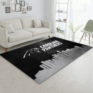 Carolina Panthers Skyline NFL Gifts Living Room Carpet Rug Home Decor