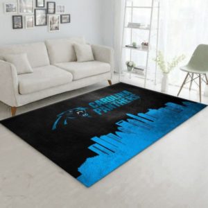 Carolina Panthers Skyline NFL Living Room Carpet Rug Home Decor