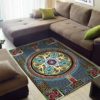 Blue Native Pattern Living Room Carpet Rug Home Decor