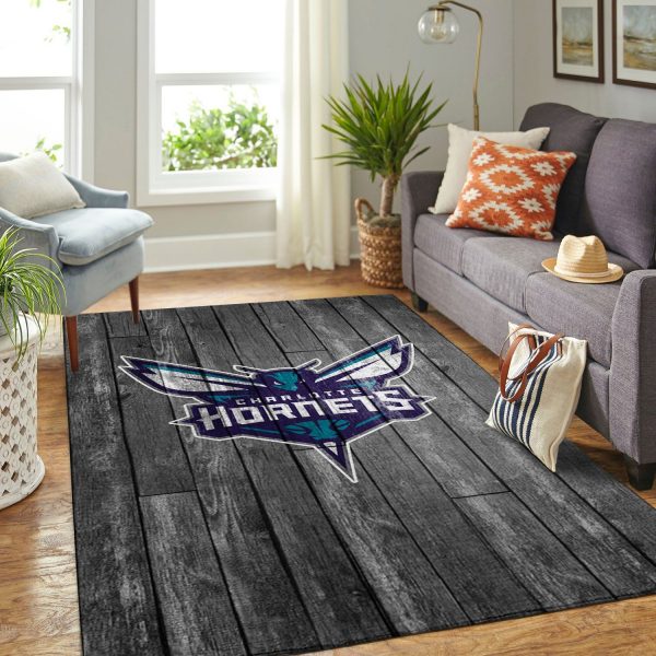 Charlotte Hornets NBA Team Logo Grey Wooden Style Nice Gift Living Room Carpet Rug Home Decor Charlotte Hornets NBA Team Logo Grey Wooden Style Nice Gift Living Room Carpet Rug Home Decor
