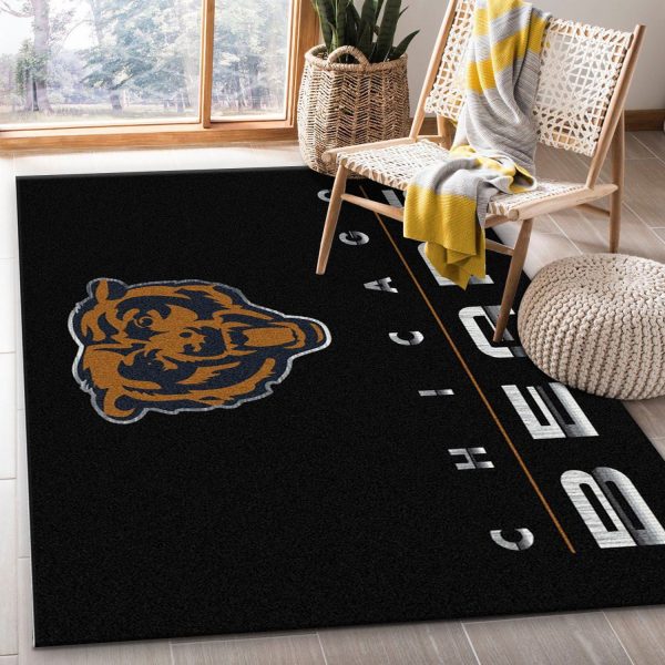 Chicago Bears Imperial Chrome NFL Living Room Carpet Rug Home Decor Chicago Bears Imperial Chrome NFL Living Room Carpet Rug Home Decor
