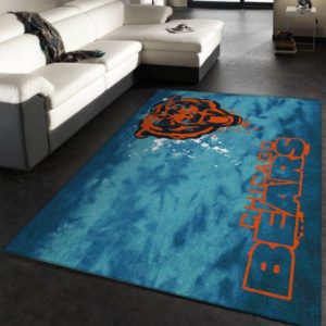 Chicago Bears Logo NFL Living Room Carpet Rug Home Decor