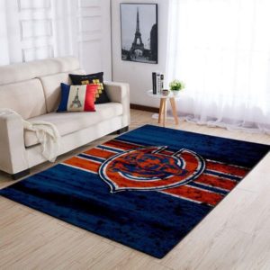Chicago Bears Logo Team NFL Living Room Carpet Rug Home Decor