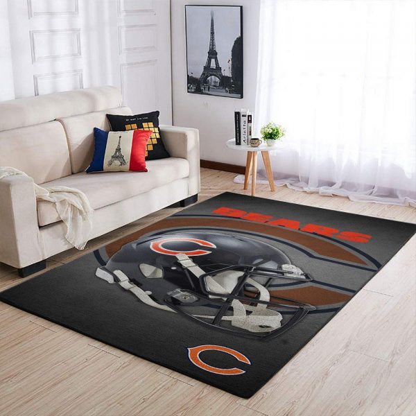 Chicago Bears NFL Team Logo Helmet Nice Gift Living Room Carpet Rug Home Decor Chicago Bears NFL Team Logo Helmet Nice Gift Living Room Carpet Rug Home Decor