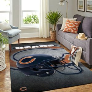 Chicago Bears NFL Team Logo Helmet Style Nice Gift  Living Room Carpet Rug Home Decor