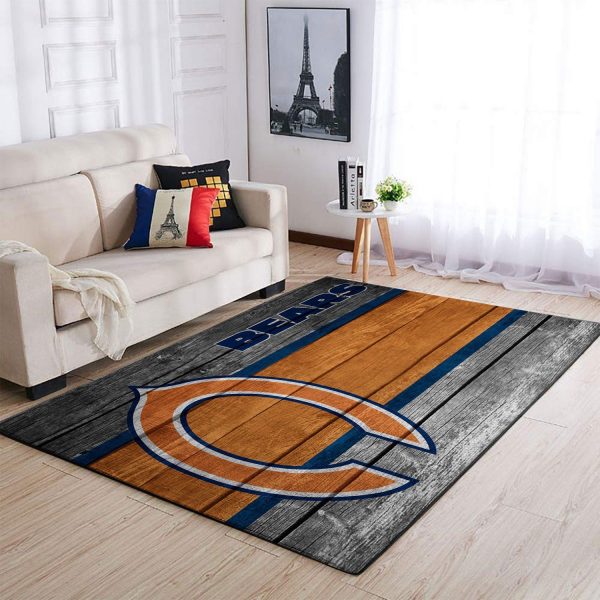 Chicago Bears NFL Team Logo Wooden Style Nice Gift Living Room Carpet Rug Home Decor Chicago Bears NFL Team Logo Wooden Style Nice Gift Living Room Carpet Rug Home Decor