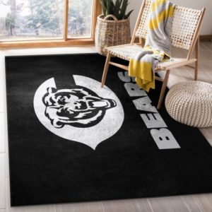 Chicago Bears Silver NFL Living Room Carpet Rug Home Decor