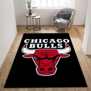 Chicago Bulls Basketball Team Logo NBA Rug Home Decor