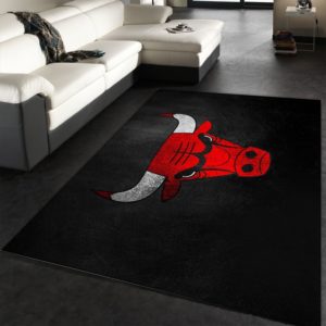 Chicago Bulls Black Rectangle Rug – NBA Rug Home Decor