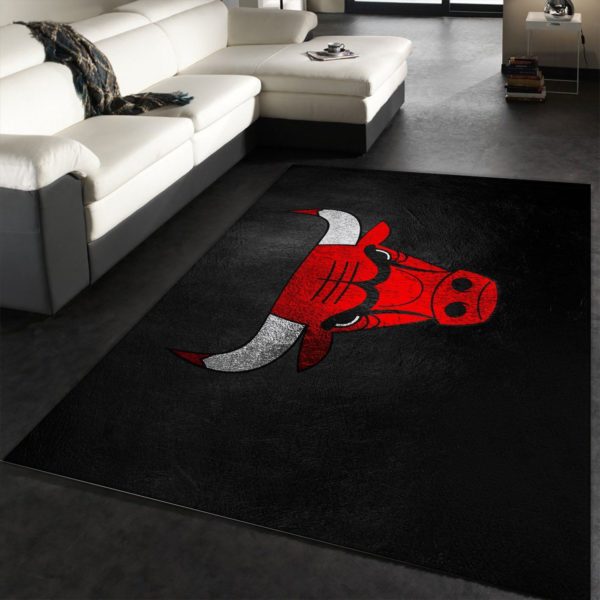 Chicago Bulls Black Rectangle Rug – NBA Rug Home Decor