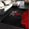 Chicago Bulls Team Logo Wooden Style Gifts NBA Rug Home Decor