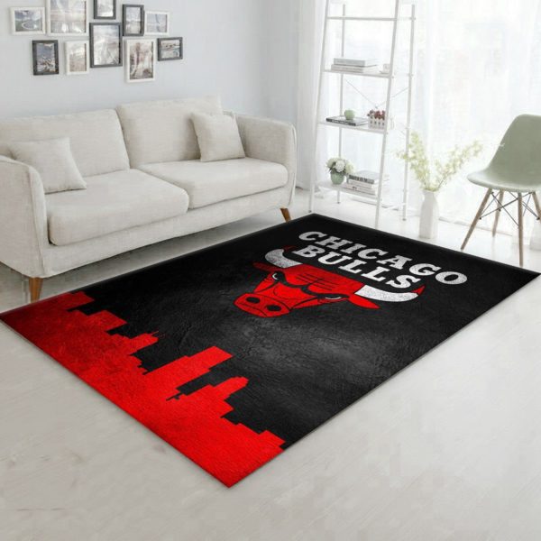 Chicago Bulls Skyline Gifts NBA Rug Home Decor