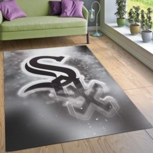 Chicago White Sox Blakc And White NFL Living Room Carpet Rug Home Decor