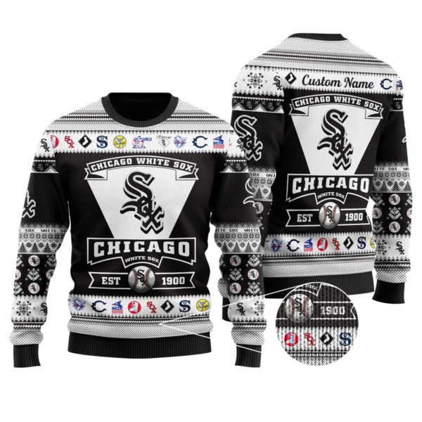 Chicago White Sox Football Christmas Ugly Sweater