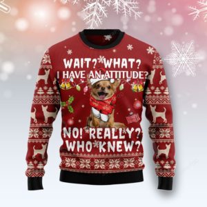 Chihuahua Attitude Christmas Ugly Sweater