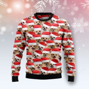 Chihuahua Group Awesome Christmas Ugly Sweater