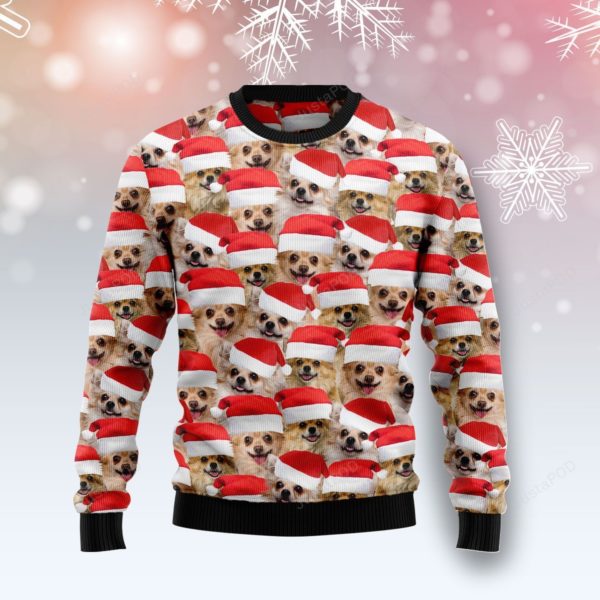 Chihuahua Group Awesome Christmas Ugly Sweater