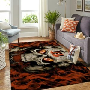Cincinnati Bengals NFL Team Logo Skull Style Nice Gift Living Room Carpet Rug Home Decor