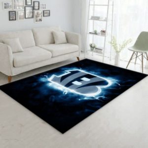 Cincinnati Bengals Neon NFL Living Room Carpet Rug Home Decor