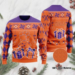 Clemson Tigers Gifts Box Christmas Ugly Sweater