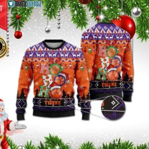 Clemson Tigers NFL Ho Ho Ho Christmas Ugly Sweater