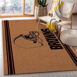 Cleveland Browns Brown Logo NFL Living Room Carpet Rug Home Decor