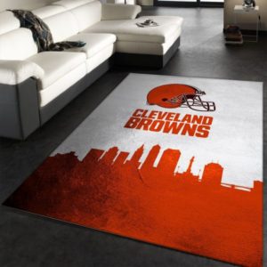 Cleveland Browns Logo Team NFL Living Room Carpet Rug Home Decor