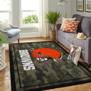 Cleveland Browns NFL Team Logo Camo Style Nice Gift  Living Room Carpet Rug Home Decor
