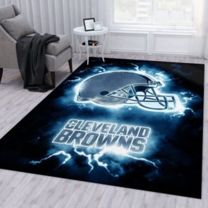 Cleveland Browns Neon Gifts Living Room Carpet Rug Home Decor