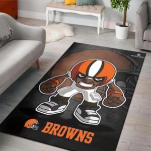 Cleveland Browns Rusher NFL Rush Zone Character Living Room Carpet Rug Home Decor