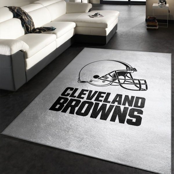 Cleveland Browns Silver NFL Living Room Carpet Rug Home Decor Cleveland Browns Silver NFL Living Room Carpet Rug Home Decor