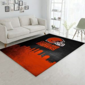 Cleveland Browns Skyline NFL Living Room Carpet Rug Home Decor