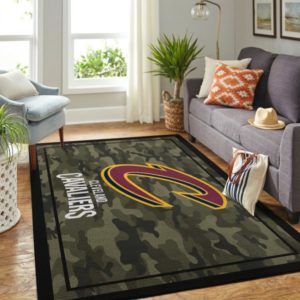 Cleveland Cavaliers NBA Team Logo Camo Style Nice Gift Living Room Carpet Rug Home Decor