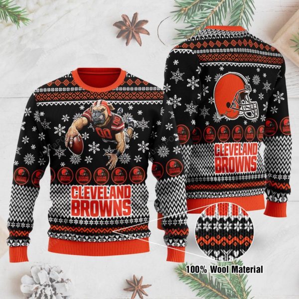 Cleverland Browns Christmas Ugly Sweater