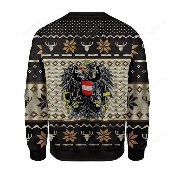 Coat of arms of Austria Black Christmas Ugly Sweater